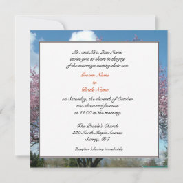 bruiloft, Groom's ouders nodigde de kersenboom uit Kaart