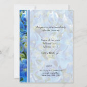 bruiloft, Groom's ouders nodigen blauwe hydrangea Kaart (Achterkant)