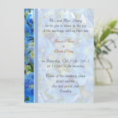 bruiloft, Groom's ouders nodigen blauwe hydrangea Kaart (Staand voorkant)