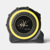 Bruiloft Groomsman Gift Monogram Script Naam Moder Rolmaat (Voorkant)