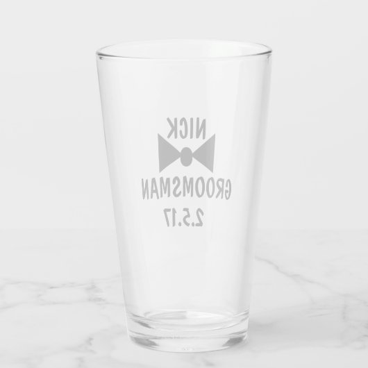 bruiloft Groomsmen Gifts, Groomsmen Glass Glas (Achterkant)