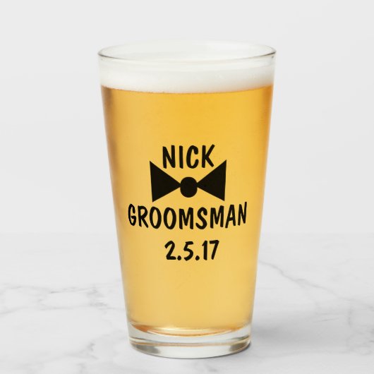 bruiloft Groomsmen Gifts, Groomsmen Glass Glas (Voorkant gevuld)