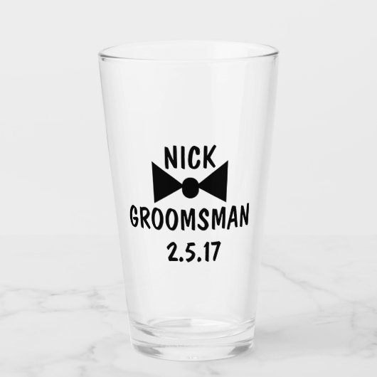 bruiloft Groomsmen Gifts, Groomsmen Glass Glas (Voorkant)