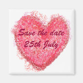 Bruiloft groot hart magneet (Voorkant)