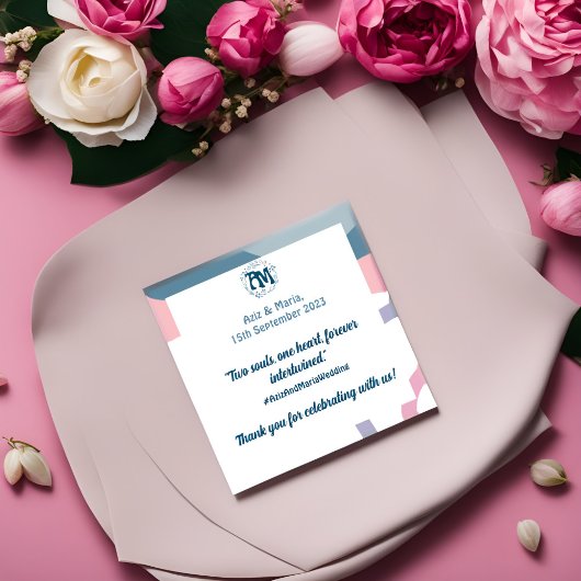 bruiloft grovy koele kleuren zomer servet