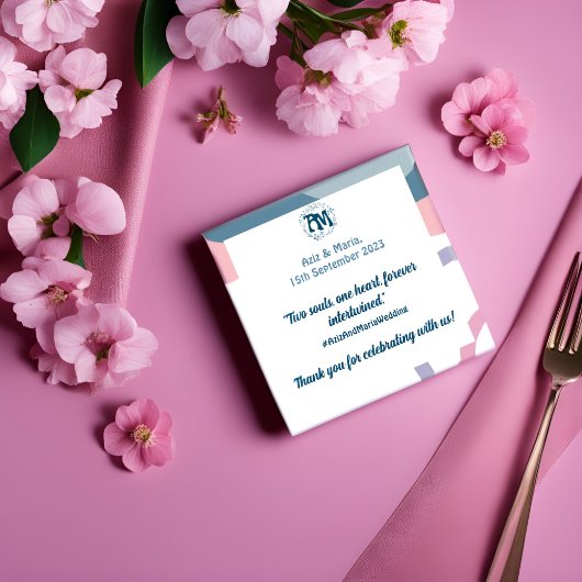 bruiloft grovy koele kleuren zomer servet