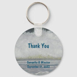 Bruiloft Guest Beach Ocean Ceremony Dank u Sleutelhanger