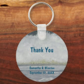 Bruiloft Guest Beach Ocean Ceremony Dank u Sleutelhanger (Voorkant)