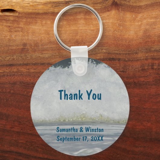 Bruiloft Guest Beach Ocean Ceremony Dank u Sleutelhanger (Voorkant)