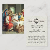 Bruiloft gunst bruid bruidegom katholieke heilige visitekaartje (Voorkant / Achterkant)