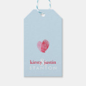BRUILOFT GUNST CADEAU LABEL schattige vingerafdruk Cadeaulabel (Voorkant)