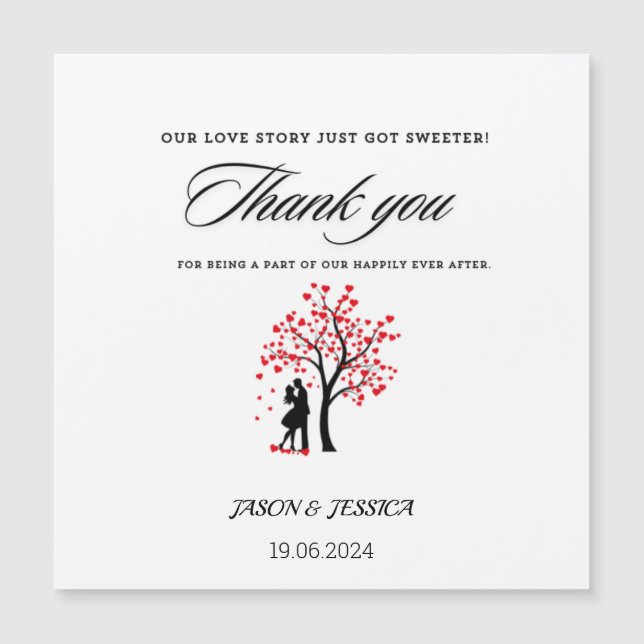 Bruiloft gunst dank u aangepaste Label (Voorkant)