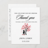 Bruiloft gunst dank u aangepaste Label Bedankkaart (Voorkant / Achterkant)