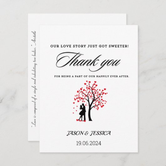 Bruiloft gunst dank u aangepaste Label Bedankkaart (Voorkant / Achterkant)