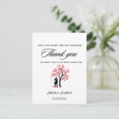 Bruiloft gunst dank u aangepaste Label Briefkaart (Staand voorkant)