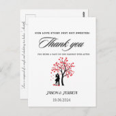 Bruiloft gunst dank u aangepaste Label Briefkaart (Voorkant / Achterkant)