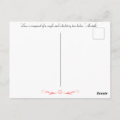 Bruiloft gunst dank u aangepaste Label Briefkaart (Achterkant)