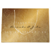 Bruiloft gunst dank u Jubileum Gold Grungy Large Cadeautasje (Voorkant)