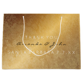 Bruiloft gunst dank u Jubileum Gold Grungy Large Cadeautasje