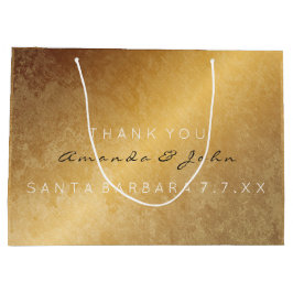 Bruiloft gunst dank u Jubileum Gold Grungy Large Cadeautasje
