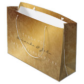 Bruiloft gunst dank u Jubileum Gold Grungy Large Cadeautasje (Achterkant Gekanteld)