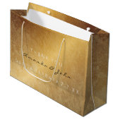 Bruiloft gunst dank u Jubileum Gold Grungy Large Cadeautasje (Voorkant Gekanteld)