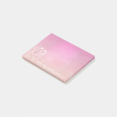 Bruiloft gunst dank u krijtbord ombre roze post-it® notes (Schuin)