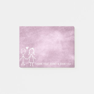 Bruiloft gunst dank u krijtbord Paarse Lavanda Post-it® Notes