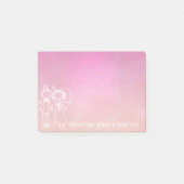 Bruiloft gunst dank u krijtbord roze ombre post-it® notes (Voorkant)