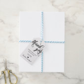 Bruiloft gunst Dank u Label - Swirls Kalligrafie Cadeaulabel (Met Touw)