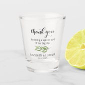 Bruiloft gunst Dank u Shot Glas (Voorkant)