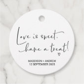 Bruiloft gunst dank u van bruid bruidegom gunst f bedankjes labels (Voorkant)