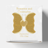 Bruiloft gunst doos gouden vlinder hart ontwerp bedankdoosjes (Bovenkant)