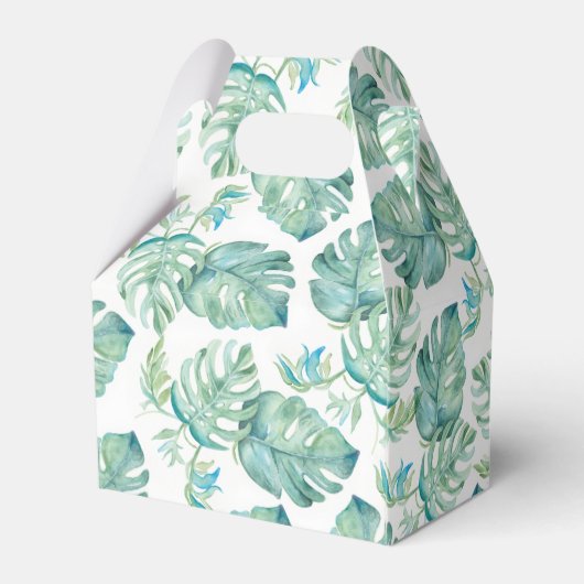 Bruiloft gunst dozen dank u tropische bestemming bedankdoosjes (Achterkant)