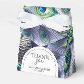 Bruiloft gunst dozen koninklijke pauw bedankdoosjes (Voorkant Zijde)