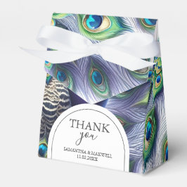 Bruiloft gunst dozen koninklijke pauw bedankdoosjes