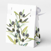 Bruiloft gunst dozen olijftak groen bedankdoosjes (Achterkant)