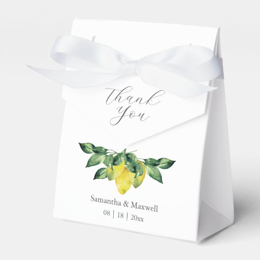 Bruiloft gunst dozen stoffige blauwe botanicals bedankdoosjes (Voorkant Zijde)