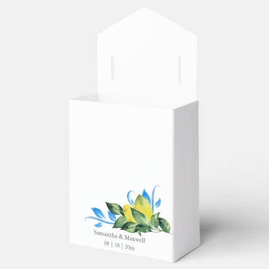 Bruiloft gunst dozen Waterverf citroen Bedankdoosjes (Geopend)