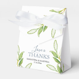 Bruiloft gunst dozen Waterverf groen Bedankdoosjes