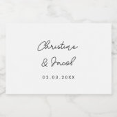 Bruiloft gunst eenvoudige elegante moderne bruids  likeurfles etiket (Enkel label)