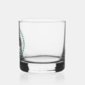 Bruiloft gunst Elegante krans bladeren groen Whisky Glas (Links)