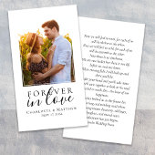 Bruiloft gunst foto Keepsake gebed Kaart
