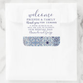 Bruiloft gunst gepersonaliseerd dank u Sticker (Tas)