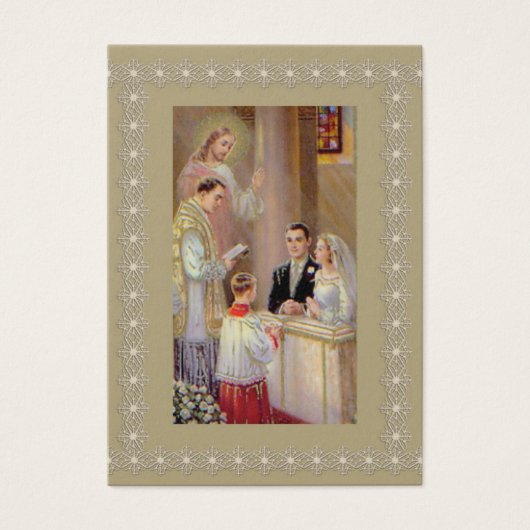 Bruiloft gunst Heilige Kaart bruid bruidegom (Voorkant)