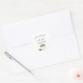 Bruiloft gunst jam verpakt met liefde Thanksgiving Ronde Sticker (Envelop)