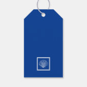 Bruiloft gunst Label | Blue Sand Dollar Beach Brui Cadeaulabel (Achterkant)