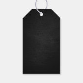 Bruiloft gunst Label |  Elegant Zwart Bloemen Cadeaulabel (Achterkant)