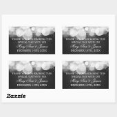 Bruiloft gunst Label Glow & Sparkle Black (Vel)