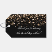 Bruiloft gunst Label Goud Midnight Glam Cadeaulabel (Achterkant Horizontaal)